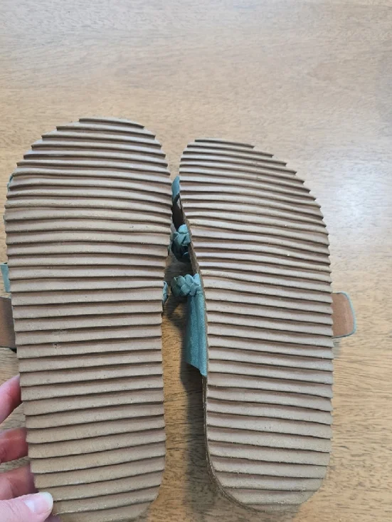 Very G Braided Light Blue Women’s Slide Sandals - Picture 2 of 2